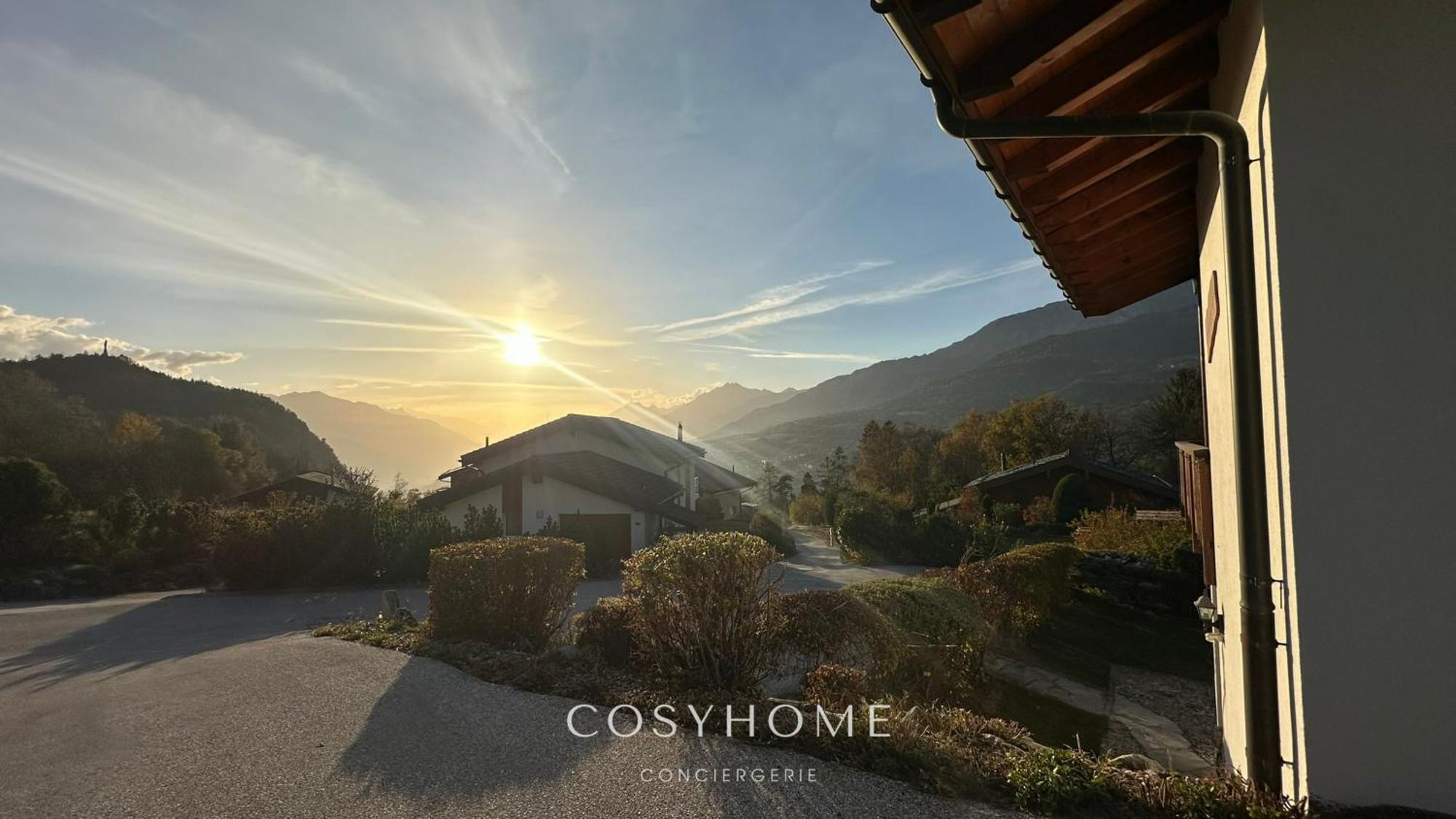Chalet Des Alpes - Sunset View - 크란스몬타나 외부 사진